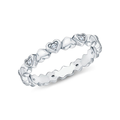 Серебряное кольцо с фианитами