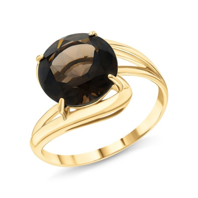 Золотое кольцо с кварцами природными