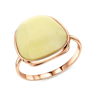 Серебряное кольцо с янтарем природным