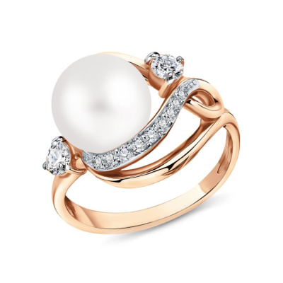 Золотое кольцо с жемчугом