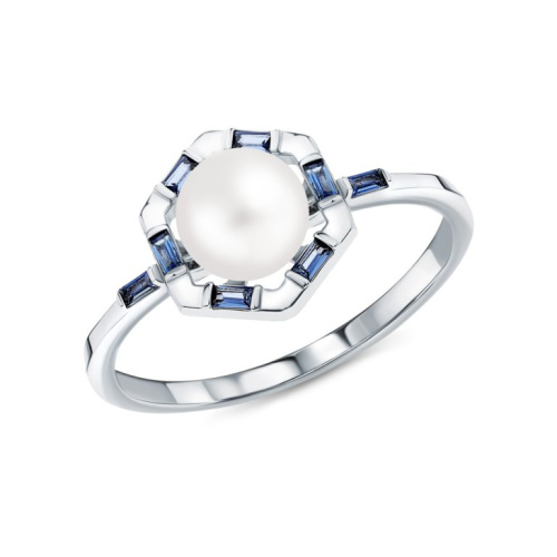 Серебряное кольцо с жемчугом