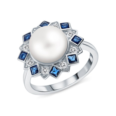 Серебряное кольцо с жемчугом