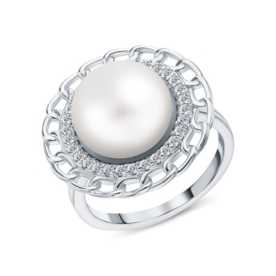 Серебряное кольцо с жемчугом