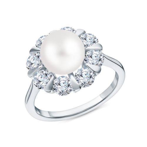 Серебряное кольцо с жемчугом