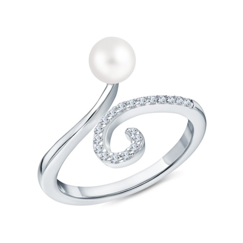 Серебряное кольцо с жемчугом