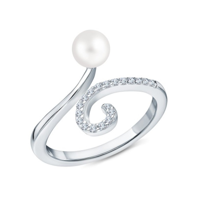 Серебряное кольцо с жемчугом