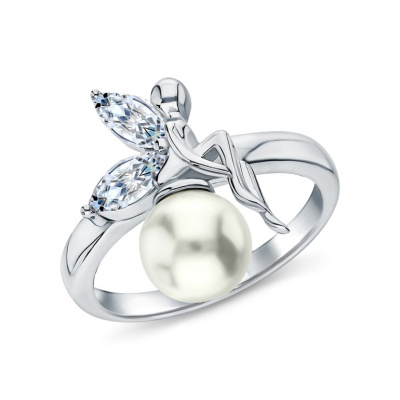 Серебряное кольцо с жемчугом