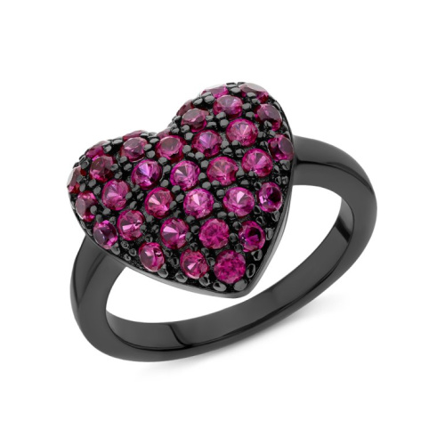 Серебряное кольцо с корундом синтетическим