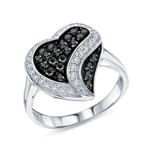 Серебряное кольцо с фианитами