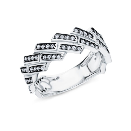 Серебряное кольцо с фианитами