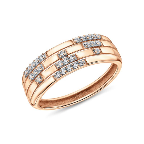 Золотое кольцо с фианитами