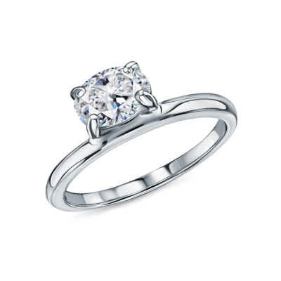 Серебряное кольцо с муассанитом