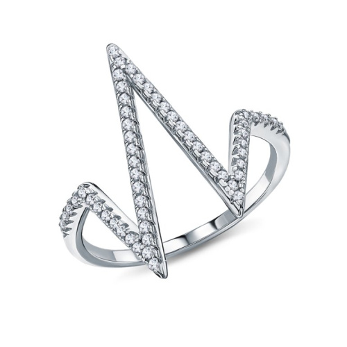 Серебряное кольцо с фианитами