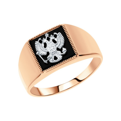 Золотое кольцо с ониксом