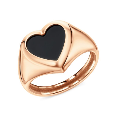 Золотое кольцо с ониксом природным