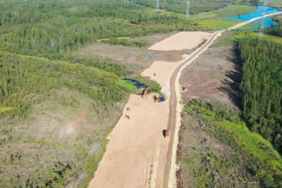 Автоподход к федеральной трассе начали обустраивать на строительстве Ленского моста в Якутии / ЯСИА   Республика Саха (Якутия)