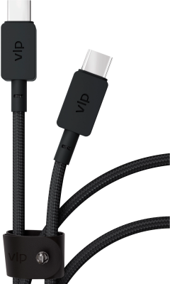 Кабель VLP Nylon Cable USB-C to USB-C 1.2m Black