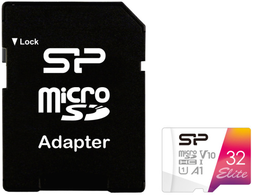 Карта памяти Silicon Power Elite microSDHC UHS-I Class 10 32GB с адаптером