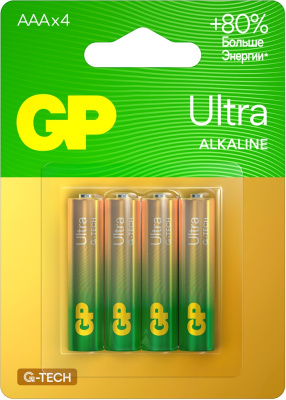 Батарейки GP Ultra Alkaline G-Tech AAA (4 шт)