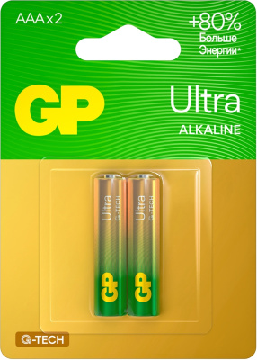 Батарейки GP Ultra Alkaline G-Tech AAA (2 шт)