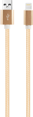 Nylon USB to Apple Lightning 1m 2A Gold