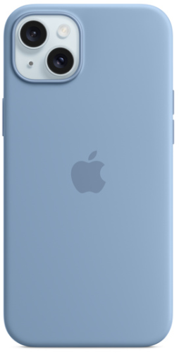 Silicone Case with MagSafe для iPhone 15 Plus Winter Blue
