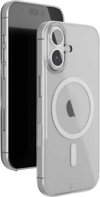 Клип-кейс VLP Puro Case для Apple iPhone 16 с MagSafe прозрачный