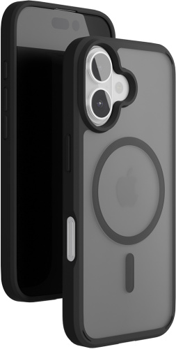 Клип-кейс VLP Haze Case для Apple iPhone 16 с MagSafe прозрачно-чёрный