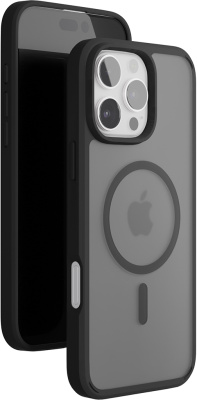 Клип-кейс VLP Haze Case для Apple iPhone 16 Pro с MagSafe прозрачно-чёрный