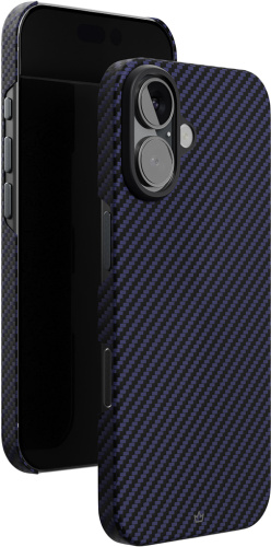 Клип-кейс VLP Kevlar Case для Apple iPhone 16 с MagSafe тёмно-синий