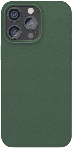 Клип-кейс VLP Ecopelle Case с MagSafe для Apple iPhone 15 Pro Max тёмно-зёленый