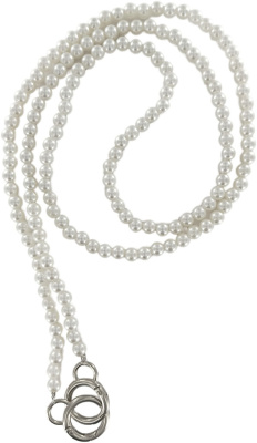 Шнурок Krutoff Жемчуг для телефона и ключей 1.1m White