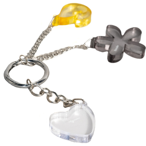 брелок «огонёк, цветок и сердце»