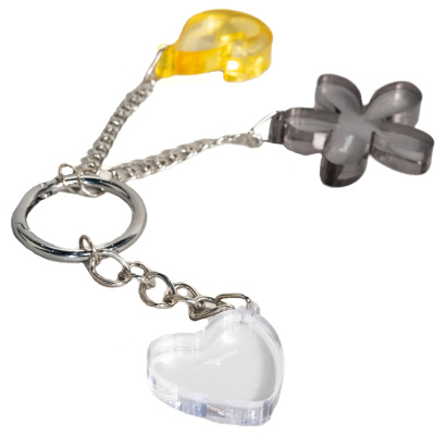 брелок «огонёк, цветок и сердце»