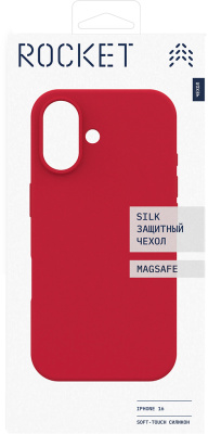 Клип-кейс Rocket Silk для Apple iPhone 16 с MagSafe Red