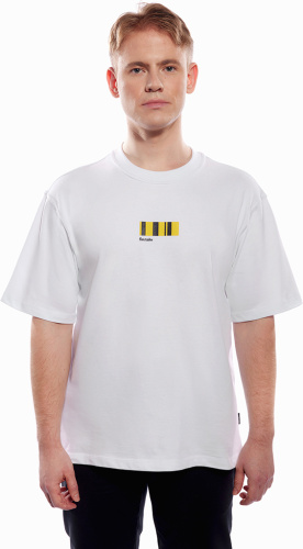 футболка с полосами белая 4XL–5XL