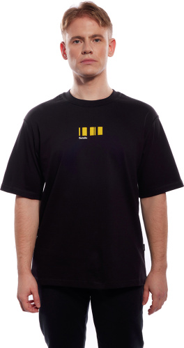 футболка с полосами чёрная 4XL–5XL