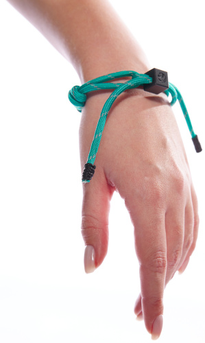 браслет с узлами бирюзовый