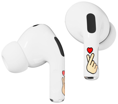 Комплект наклеек VLP Easy Art Heart Sign для Apple AirPods 4, 2 шт