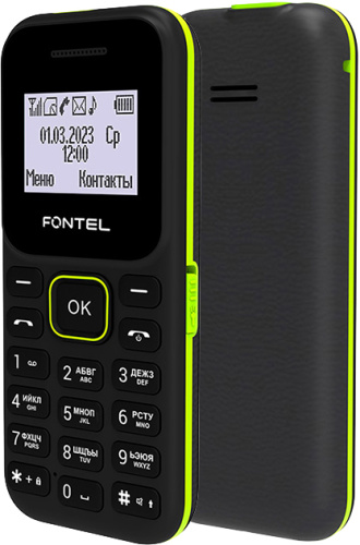 Мобильный телефон Fontel FP100 Black/Green