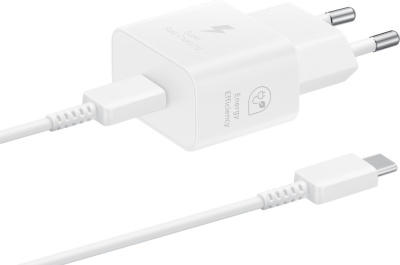 Зарядное устройство Samsung EP-T2510XWEGWW с кабелем USB-C White