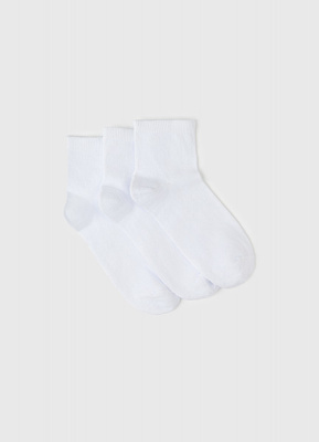 Базовые носки, 3 пары, Белый