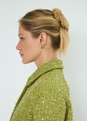 Серьги-пусеты, Золотой