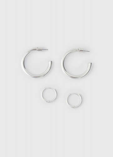 Серьги, 2 пары, Серебряный