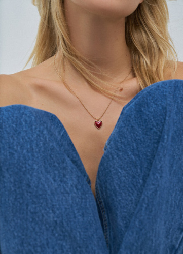 Кулон в виде сердца, Мультицвет