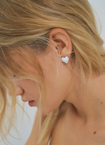 Серьги-пусеты в виде сердец, Мультицвет