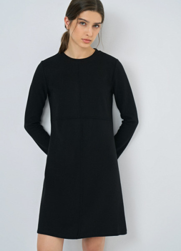 Платье мини А-силуэта, Черный