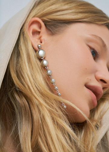 Длинные серьги, Серебряный