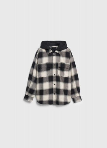 Куртка-рубашка с капюшоном для мальчиков, Черный