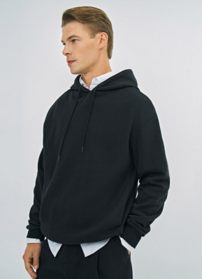 Худи из хлопка, Черный